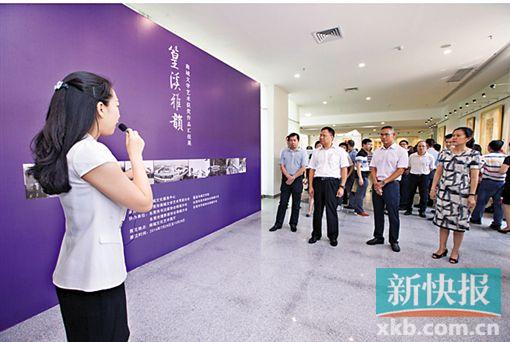 ■圖為首場展覽,主題為“篁溪雅韻——南城文學藝術獲獎作品匯報展”。